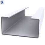 Tubo rectangular abierto laminado en frío