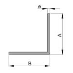 Esquema - Perfil angular galvanizado de lados iguales laminado en frío