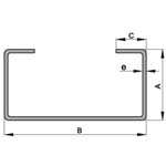 Esquema - Tubo rectangular abierto laminado en frío