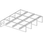Esquema - Entramado mixto galvanizado con agujero de 30 x 30 y pletina de 30 x 2